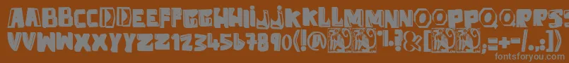 Czcionka AntiFolk – szare czcionki na brązowym tle