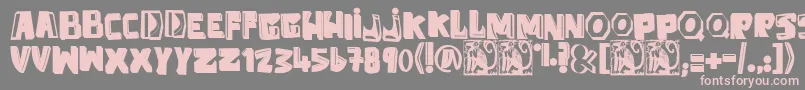 AntiFolk Font – Pink Fonts on Gray Background