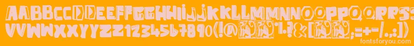 Шрифт AntiFolk – розовые шрифты на оранжевом фоне