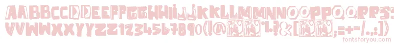 AntiFolk Font – Pink Fonts on White Background