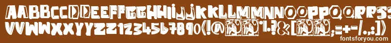 AntiFolk-fontti – valkoiset fontit ruskealla taustalla
