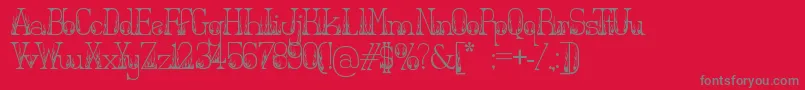 Hotsecretary Font – Gray Fonts on Red Background