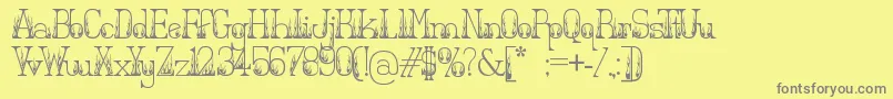 Hotsecretary Font – Gray Fonts on Yellow Background