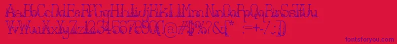 Hotsecretary Font – Purple Fonts on Red Background