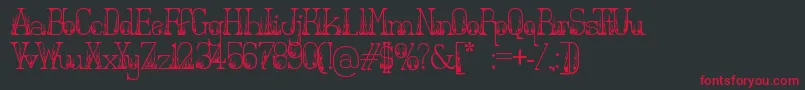 Hotsecretary Font – Red Fonts on Black Background