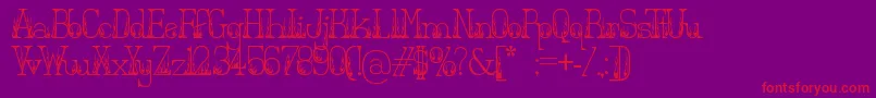 Hotsecretary Font – Red Fonts on Purple Background