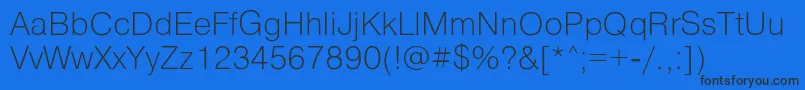 Pragmaticalightc Font – Black Fonts on Blue Background