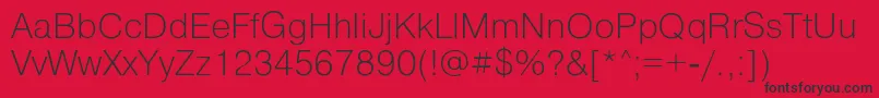 Pragmaticalightc Font – Black Fonts on Red Background