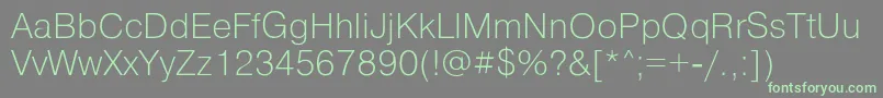 Pragmaticalightc Font – Green Fonts on Gray Background