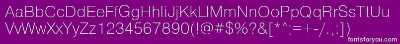Pragmaticalightc Font – Green Fonts on Purple Background