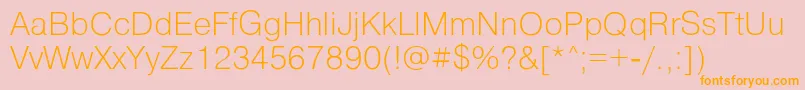 Pragmaticalightc Font – Orange Fonts on Pink Background