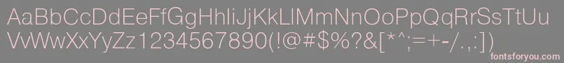 Pragmaticalightc Font – Pink Fonts on Gray Background