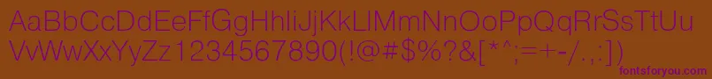 Pragmaticalightc Font – Purple Fonts on Brown Background
