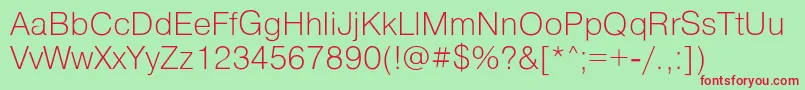 Pragmaticalightc Font – Red Fonts on Green Background