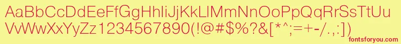 Pragmaticalightc Font – Red Fonts on Yellow Background