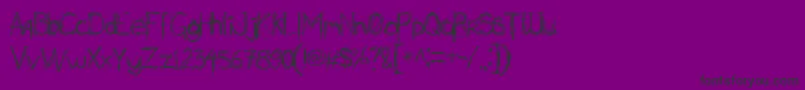 SecretSticks-fontti – mustat fontit violetilla taustalla