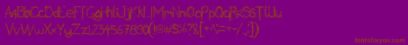 SecretSticks Font – Brown Fonts on Purple Background