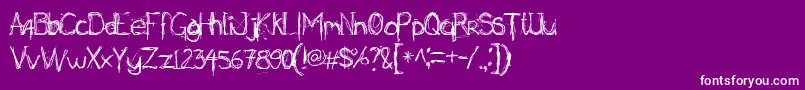 SecretSticks Font – White Fonts on Purple Background