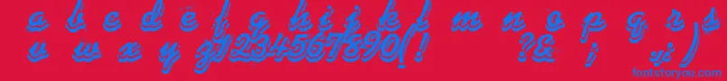 Шрифт Phonograff – синие шрифты на красном фоне