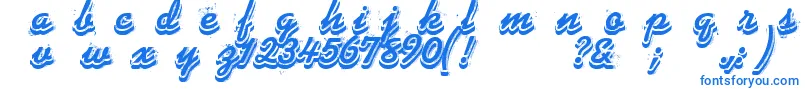 Шрифт Phonograff – синие шрифты на белом фоне