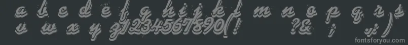 Phonograff Font – Gray Fonts on Black Background