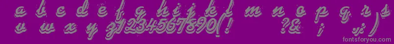 Phonograff Font – Gray Fonts on Purple Background
