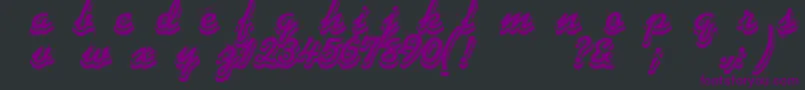 Phonograff Font – Purple Fonts on Black Background