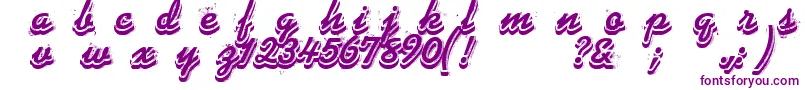 Phonograff-fontti – violetit fontit valkoisella taustalla