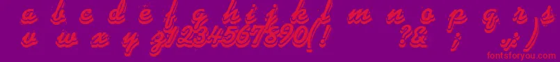 Phonograff Font – Red Fonts on Purple Background