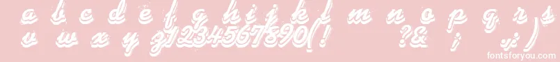 Шрифт Phonograff – белые шрифты на розовом фоне