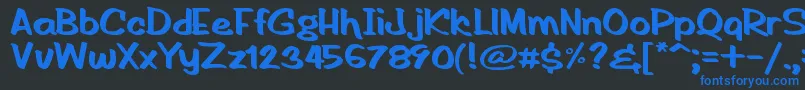 HandOfRodV1.1 Font – Blue Fonts on Black Background