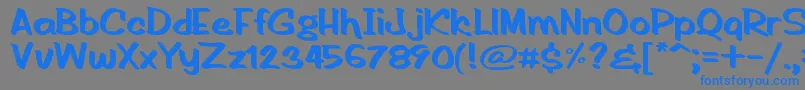 HandOfRodV1.1-Schriftart – Blaue Schriften auf grauem Hintergrund