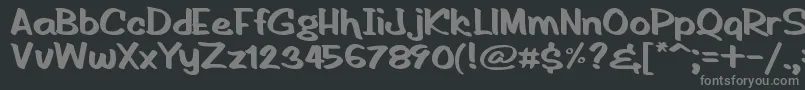 Weitere Informationen zur HandOfRodV1.1-Schriftart HandOfRodV1.1-Schriftart – Graue Schriften auf schwarzem Hintergrund