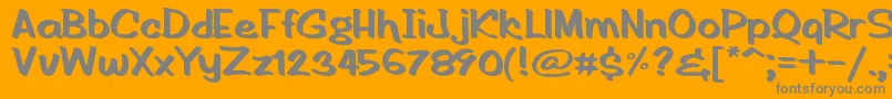 Fonte HandOfRodV1.1 – fontes cinzas em um fundo laranja