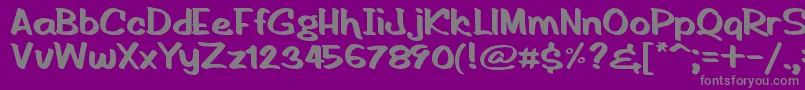 Weitere Informationen zur HandOfRodV1.1-Schriftart HandOfRodV1.1-Schriftart – Graue Schriften auf violettem Hintergrund