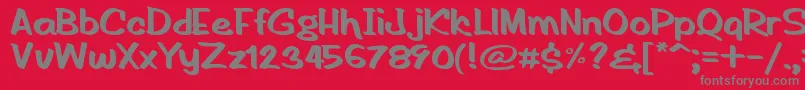 HandOfRodV1.1 Font – Gray Fonts on Red Background