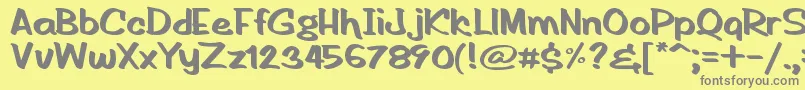 HandOfRodV1.1-Schriftart – Graue Schriften auf gelbem Hintergrund