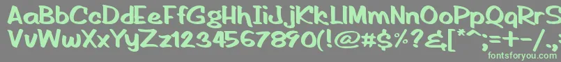 HandOfRodV1.1 Font – Green Fonts on Gray Background