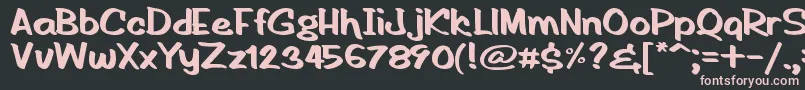 HandOfRodV1.1 Font – Pink Fonts on Black Background