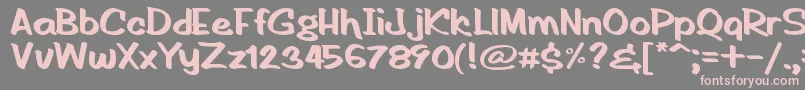 HandOfRodV1.1 Font – Pink Fonts on Gray Background
