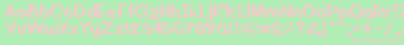 HandOfRodV1.1 Font – Pink Fonts on Green Background