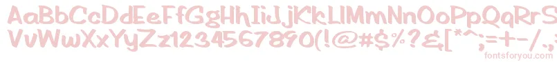 HandOfRodV1.1 Font – Pink Fonts on White Background