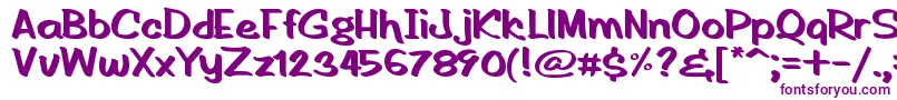HandOfRodV1.1 Font – Purple Fonts on White Background