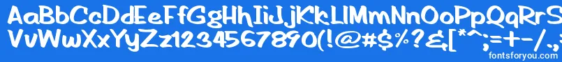 HandOfRodV1.1 Font – White Fonts on Blue Background