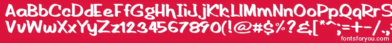 HandOfRodV1.1 Font – White Fonts on Red Background