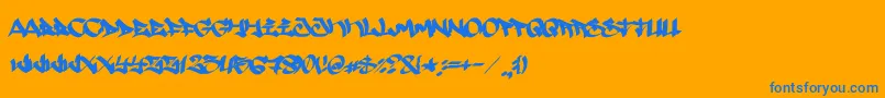 Searfont Font – Blue Fonts on Orange Background
