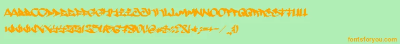 Searfont Font – Orange Fonts on Green Background