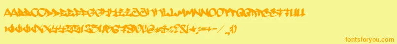 Searfont Font – Orange Fonts on Yellow Background