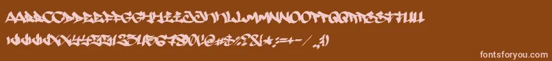 Searfont Font – Pink Fonts on Brown Background
