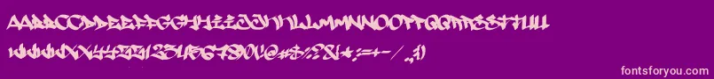 Searfont Font – Pink Fonts on Purple Background